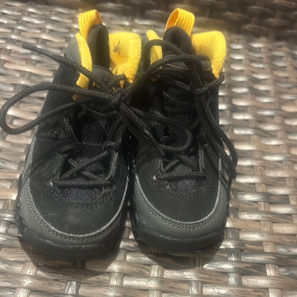 Kids Black and Yellow Shoes